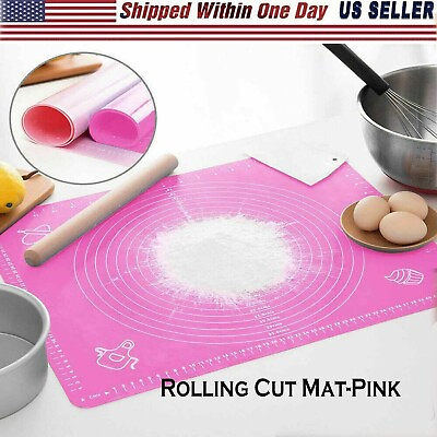 #ad Large Non Stick Silicone Sheet Dough Fondant Baking Pastry Icing Rolling Mat Pad $5.99