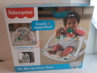 #ad Fisher Price Sit Me Up Floor Seat Portable Infant Chair with 2 Toys $39.99