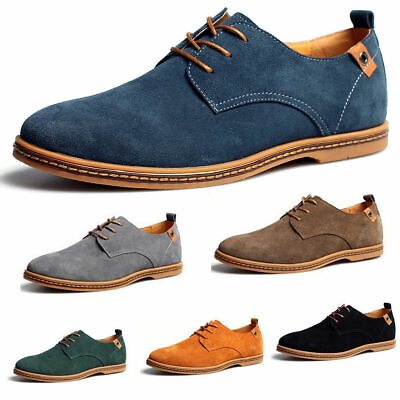 #ad 2021 Suede European style leather Shoes Men#x27;s oxfords Casual Multi Size Fashion $26.99