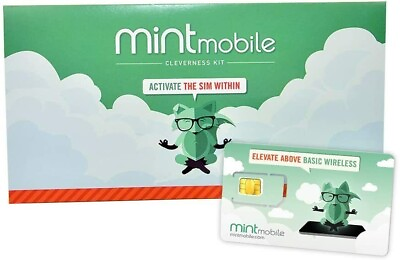 Mint Mobile 3 Month 5GB DATA 5G Prepaid SIM Card Kit See Description #ad $15.00