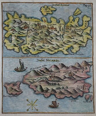 #ad Greek Islands Samos And Ikaria Original From Myller 1730 Samos Nicaria $318.49