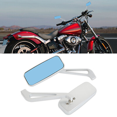 #ad Chrome Motorcycle Rearview Mirror For Harley Dyna Softail Cruiser Bobber Chopper $35.99