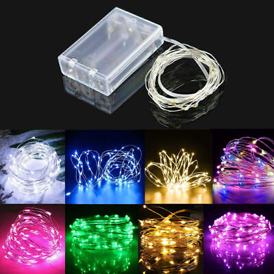 20 50 100 LED String Fairy Lights Copper Wire Battery Powered Waterproof Decor #ad $8.36
