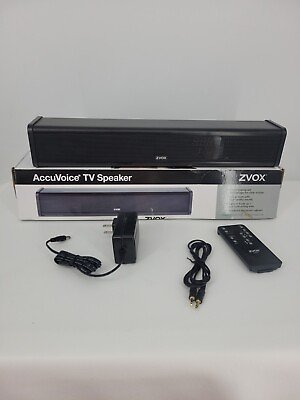 ZVOX AV200 17quot; AccuVoice TV Speaker w Hearing Aid Technology With Remote MINT $87.00