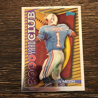 #ad 1994 Topps 3000 Yard Club #24 Warren Moon Houston Oilers Football Insert Card $8.99