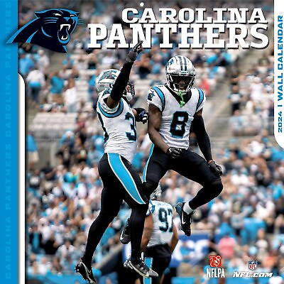 #ad Carolina Panthers 2024 NFL Team Wall Calendar 12x12 inch $13.99