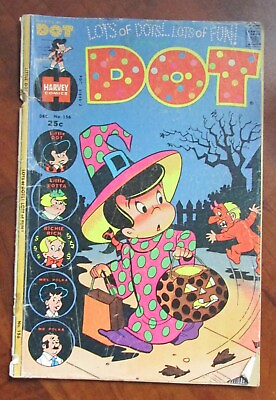 #ad Vintage Little Dot Halloween Harvey Comics Comic Book December 1974 No 156 $9.95