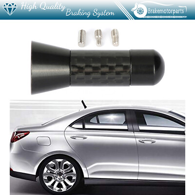 #ad 3.5cm 12V Universal Carbon Fiber Screw Aluminum Car Short Stubby Mast Antenna $8.00