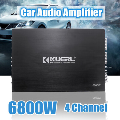 #ad 6800Watt 4 Channel Car Amplifier Stereo Audio Speaker Amp For Subwoofer DC 12V $133.23