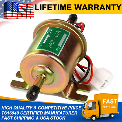 Universal 12V Electric Inline Fuel Pump For Lawn Mowers Small Engine Gas Diesel #ad $15.59