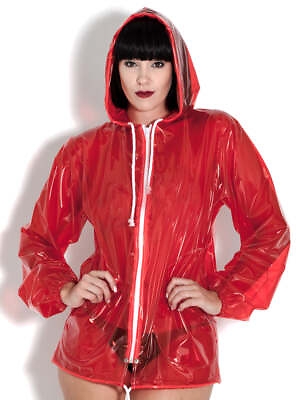 #ad Raw PVC Jelly Jacket Red or Black GBP 37.99