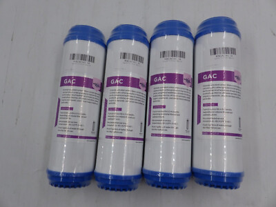 #ad LOT OF 4* MEMBRANE SOLUTIONS GAC F10 GRANULAR ACTIVATED CARBON FILTER CARTRIDGE $34.99
