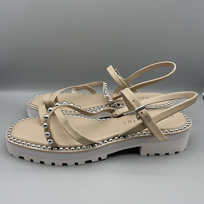 #ad Gianni Bini Sandals Womem’s Size 8.5 M Charlyzee Platform Beaded Strappy $20.00