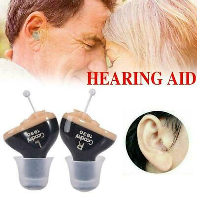#ad Mini Hearing Aids CIC Small Invisible Sound Amplifier L R Voice Enhancer Battery $38.39