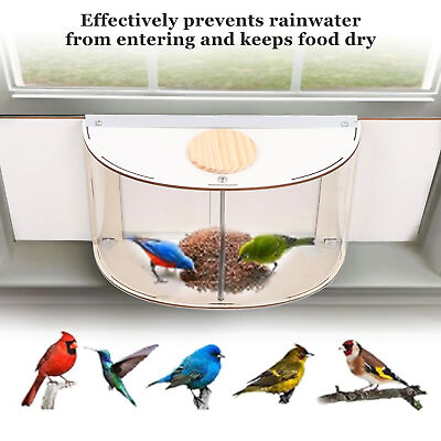 #ad US Rain Proof Window Bird Feeder Adjustable Inlet Stable 180°View Bird Feeder $26.75