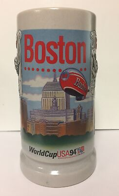#ad BOSTON World Cup Soccer USA 94 stein 1994 mug Budweiser Busch Stadium N4559 $90.00
