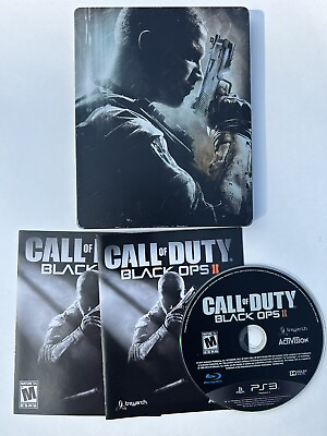 Call Duty Black Ops II 2 Steelbook Sony Playstation 3 PS3 Complete W Manual CIB C $24.99