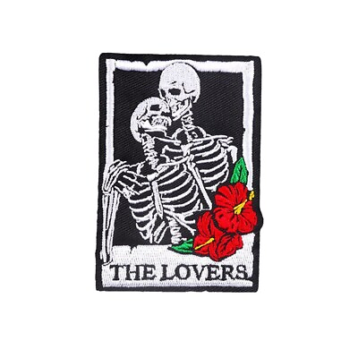 #ad Tarot The Lovers Skeletons Patch Embroidered Sew Iron On Badges For Clothes DIY $5.99