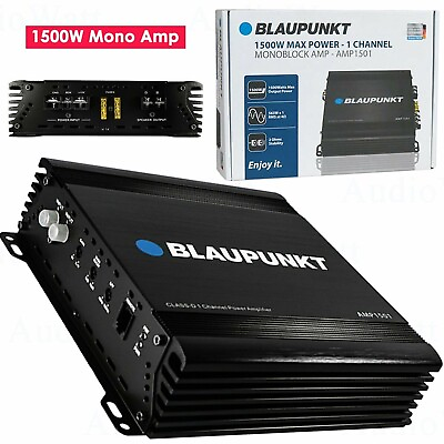 Blaupunkt AMP1501 Car Audio 1 Channel Monoblock Amplifier 1500 Watts Max Power $59.95