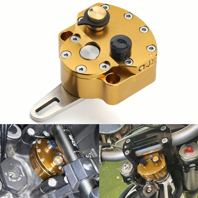 #ad Gold Universal Adjustable Steering Damper Stabilizer Safety Control Off Road $119.99