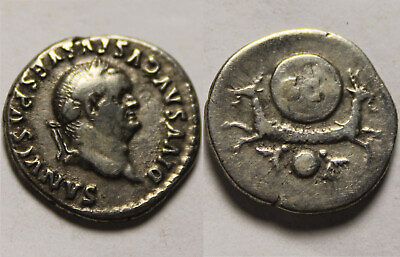 Rare genuine Ancient Roman silver Coin AR denarius Vespasian 80AD capricorns $236.00
