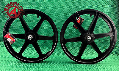 #ad ALTALINE 20quot; BICYCLE MAG WHEELS 6 SPOKE BLACK FOR GT DYNO HARO ANY BMX BIKE. $67.91