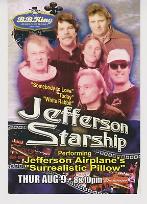 #ad Jefferson Starship promo postcard 2000 tour? Surrealistic Pillow $6.95