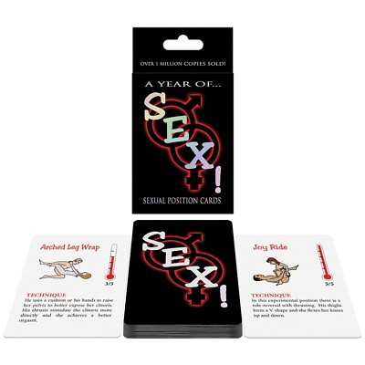 #ad Sex Cards Game Adult Sexual Position Couples Foreplay Fun A Year of Sex $10.99
