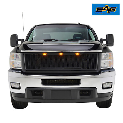 EAG Fit for 11 14 Chevy Silverado 2500 3500 Grille Grill Packaged W LED Light $179.99