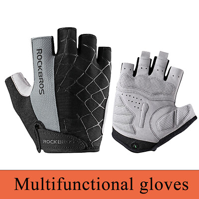 #ad RockBros Bike Gloves Cycling Gel Padded Half Finger Gloves for Cycling Sports US $7.99