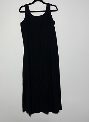 #ad Vintage Susan Bristol Dress Womens Petite Small Black Softwear Sleeveless $19.95