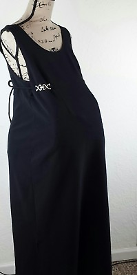 Take Nine Womens Maternity Dress Sz M Black Stretch Sleeveless $19.73