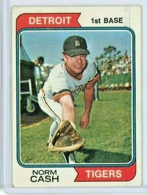 #ad 1974 Topps #367 Norm Cash Detroit Tigers 1st Base $1.49