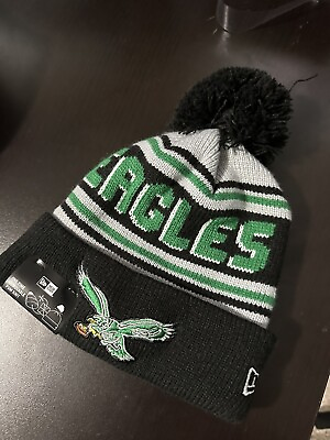 #ad New Era Men#x27;s Philadelphia Eagles Throwback Cheer Knit Beanie $49.99