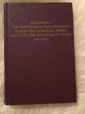 #ad Concerning The Principles Of Voice Training During The A Capella Period 1474 16 $85.00