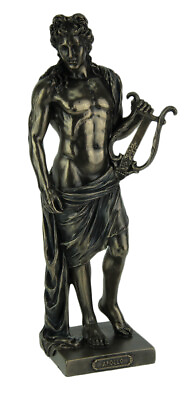 #ad Polyresin Posing Greek God Apollo Holding His Lyre Statue $69.99