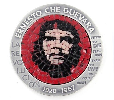 #ad 1 Oz Silver Coin 2023 Congo Ernesto Che Guevara Micro Mosaic Handmade Insert $165.90