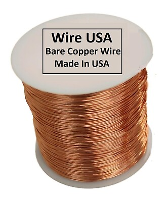 #ad 1 4 Lb. Spool Solid Bare Uncoated Round Copper wire Dead Soft Choose Gauge $12.95