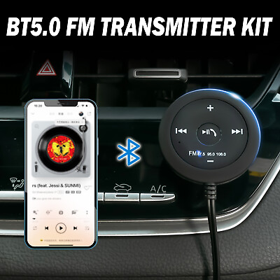 #ad Handsfree Auto FM Transmitter Wireless Aux Adapter Bluetooth Receiver MP3 Player $12.29