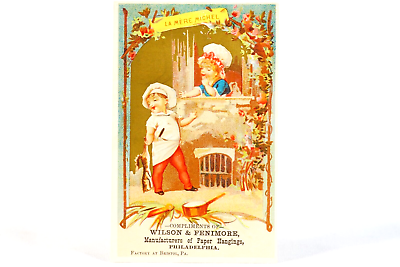 #ad #ad Wilson amp; Fenimore Wallpaper Philadelphia LA MERE MICHEL Victorian Trade Card $11.97
