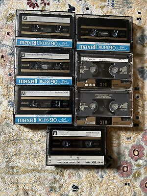 maxell xlii 90 high bias Lot Of 7 XL II S XLII VTG Made In Japan Used $26.99