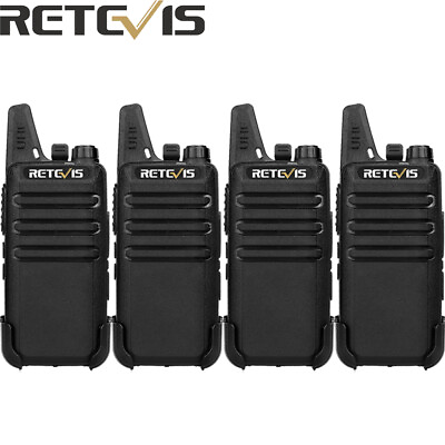 #ad 4Pack Retevis RT22 UHF Walkie Talkies Two Way Radios for Store School Church $46.99