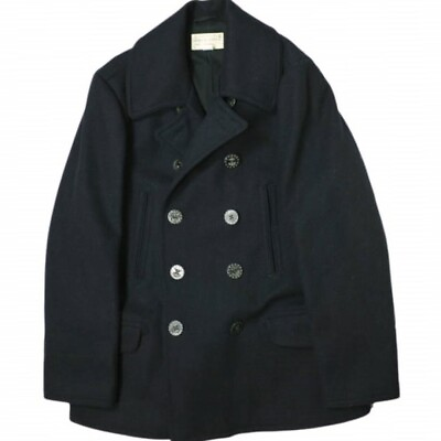 #ad RRL Double R L 10BUTTON 13STAR WOOL P COAT 10 Button 13 Star Wool Peacoat MNRR $512.89