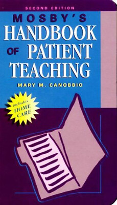 #ad Handbook of Patient Teaching Paperback Mary M. Canobbio $5.89