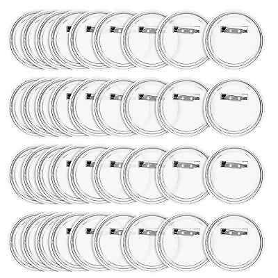#ad 36 Pack Blank Button Pins for DIY Crafts Clear Make Your Own Buttons 2.25 In $17.49