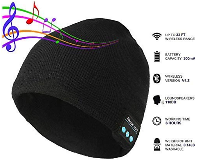 #ad Bluetooth Music Warm Beanie Hat Wireless Cap Headset Headphone Speaker $11.35