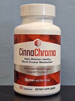 Barton Nutrition CinnaChroma Advanced Blood Sugar Support 30 Caps NEW Exp 12 25 $54.75