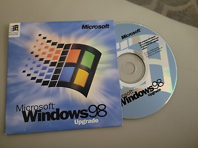 #ad #ad Microsoft Windows 98 Upgrade Disc and Product Key In Original Cardboard Sleeve $24.95