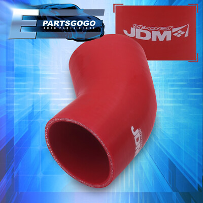 #ad 3quot; 76MM 45 Degree Angle Elbow 3PLY Silicone Coupler Turbo Hose Piping Intake Red $11.99
