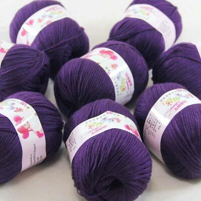 #ad AIPYARN 8Balls x50g Soft Cashmere Silk Velvet Baby Hand Knitting Crochet Yarn 42 C $41.02